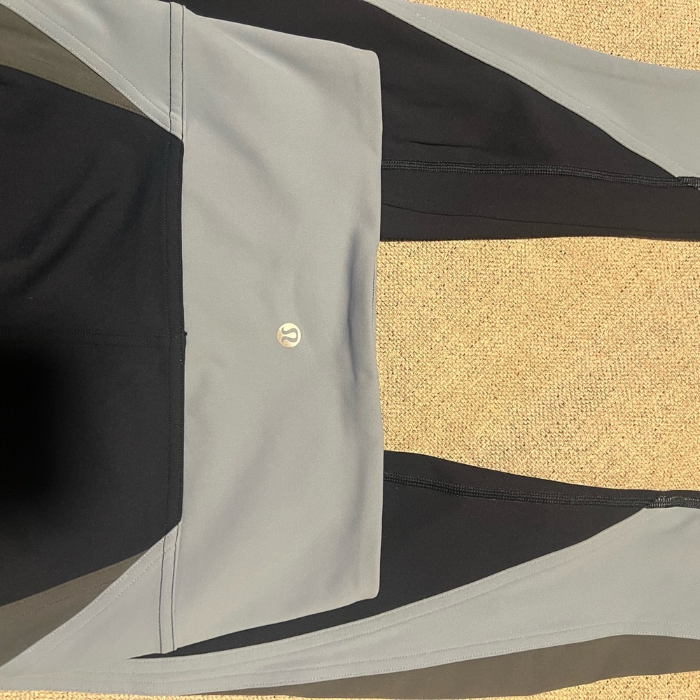 lululemon athletica Gray and Black Leggings